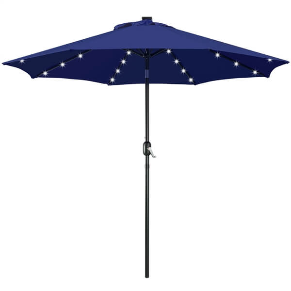 10ft solar led patio offset umbrella