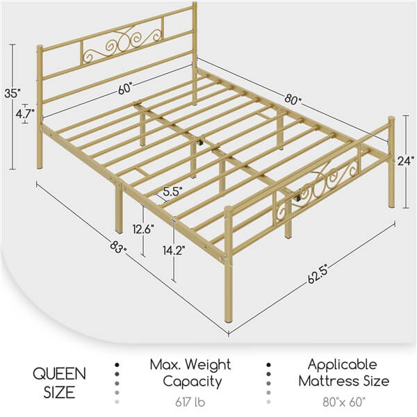 full bed frame with headboard