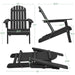 reclining adirondack chair with pull out ottoman
