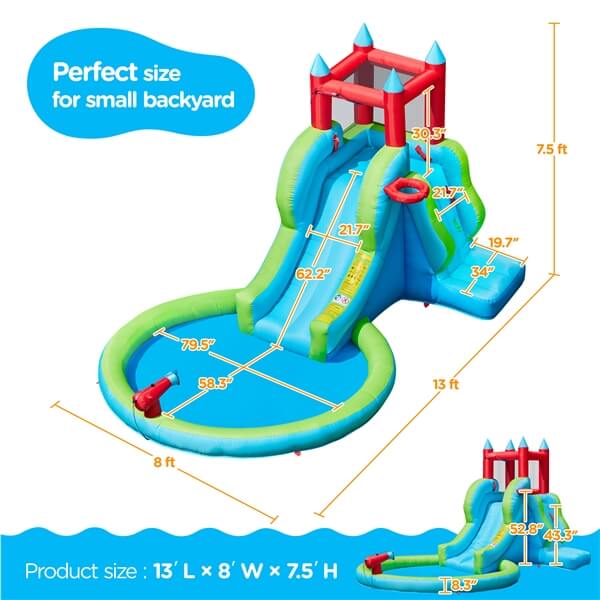 jump house with slide