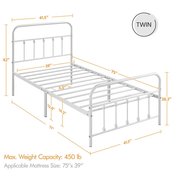 modern queen metal bed frame