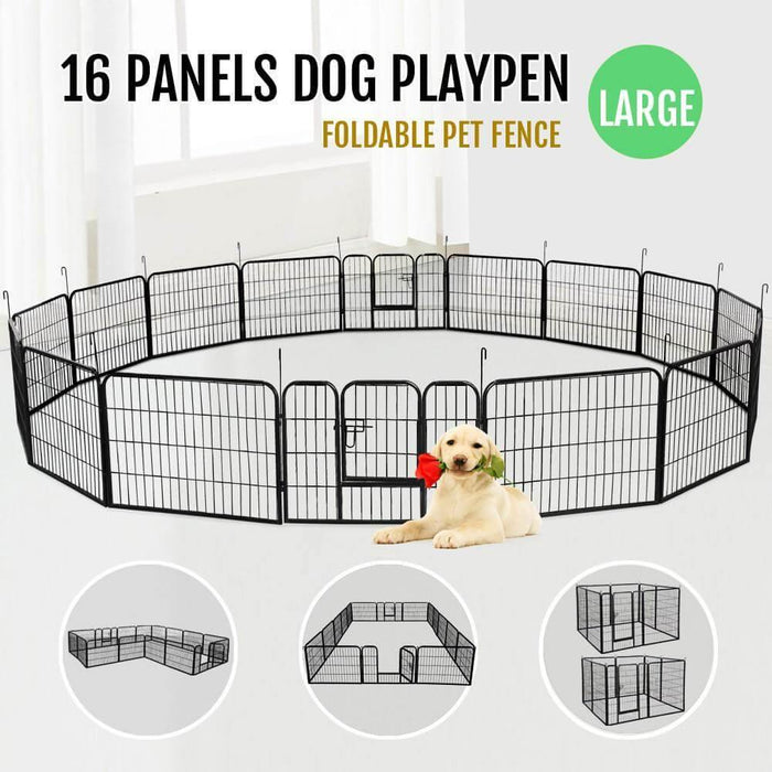 Yaheetech Dog Playpen 16 Panels 24 Inch
