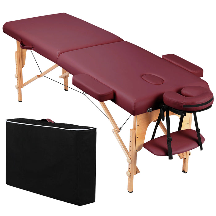 Yaheetech 84 Inch Adjustable 2 Fold Salon Bed