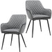 Yaheetech Modern Dining Chairs Gray 2pcs