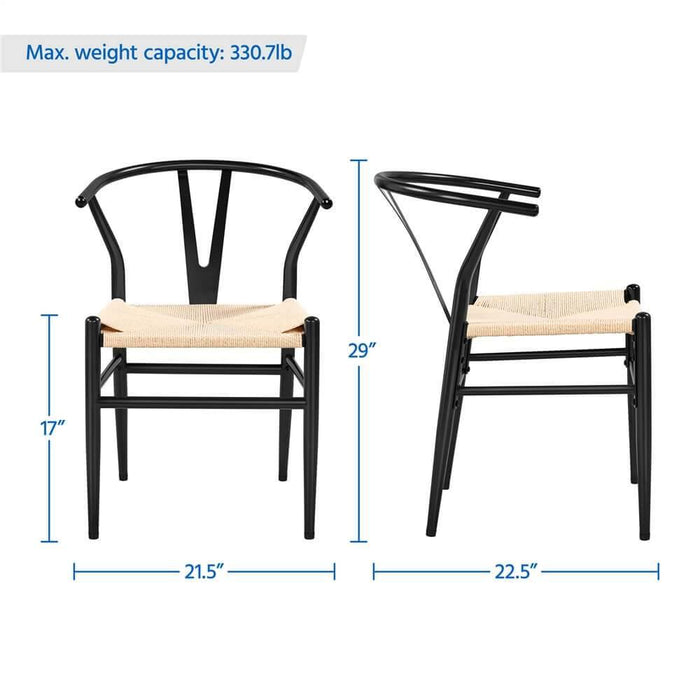 Yaheetech Weave Arm Chair 2pcs