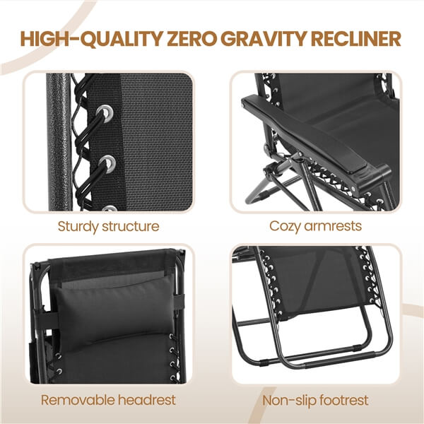 Yaheetech Outdoor Zero Gravity Chair