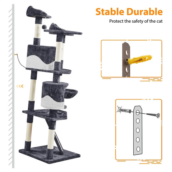 Yaheetech Cat Tree with Scratching Post 79 Inch