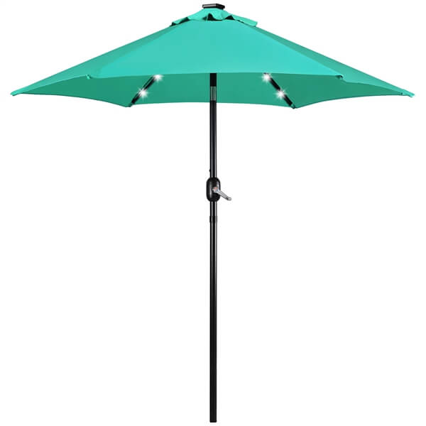 10 ft patio offset cantilever umbrella with solar lights