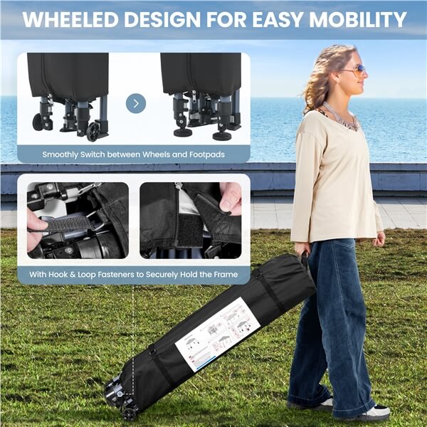 Yaheetech 10x10 Pop-up Canopy Tent with One Push Button