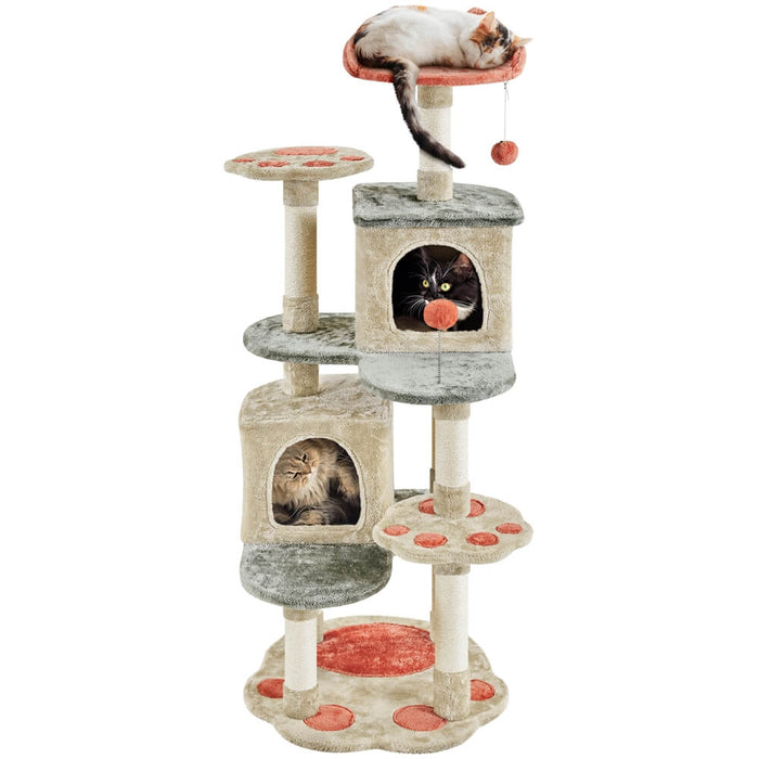 57.5″ Tall Cat Paw-Shaped Play Tower,