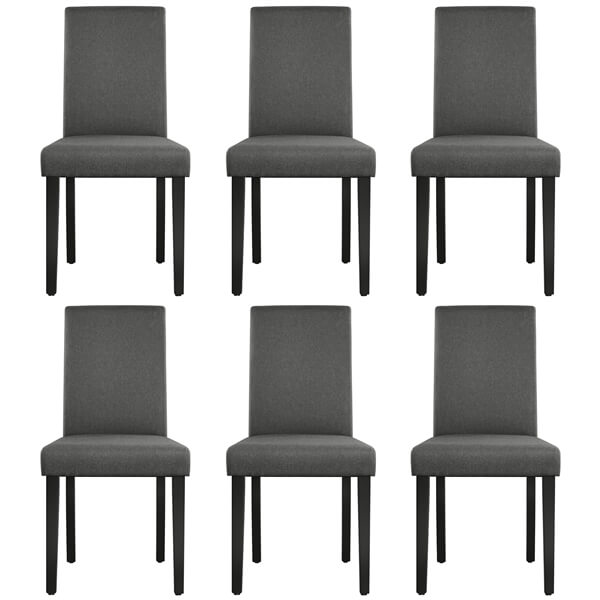 Yaheetech Dining Chairs Set of 6 Fabric Upholstered Parson