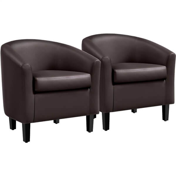 Yaheetech Barrel Chairs Set of 2