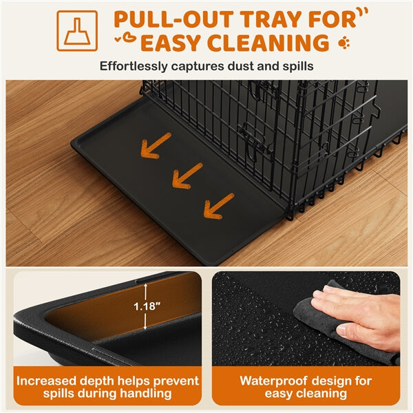 Yaheetech Double Door Dog Crate