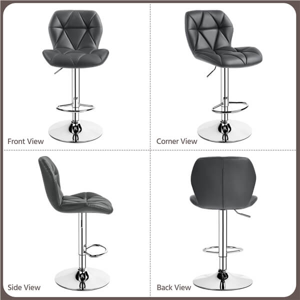 Yaheetech 24.6-32.5 Inch Adjustable Bar Chairs 2PCS