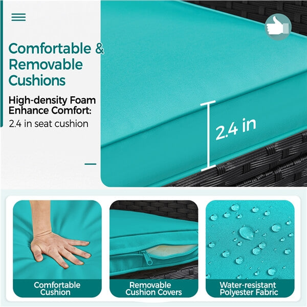 Yaheetech 3 Pieces Patio Porch Furniture Sets