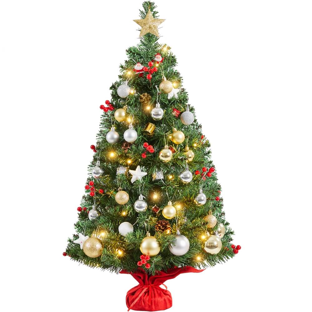 Yaheetech 3ft/2ft Prelit Tabletop Christmas Tree