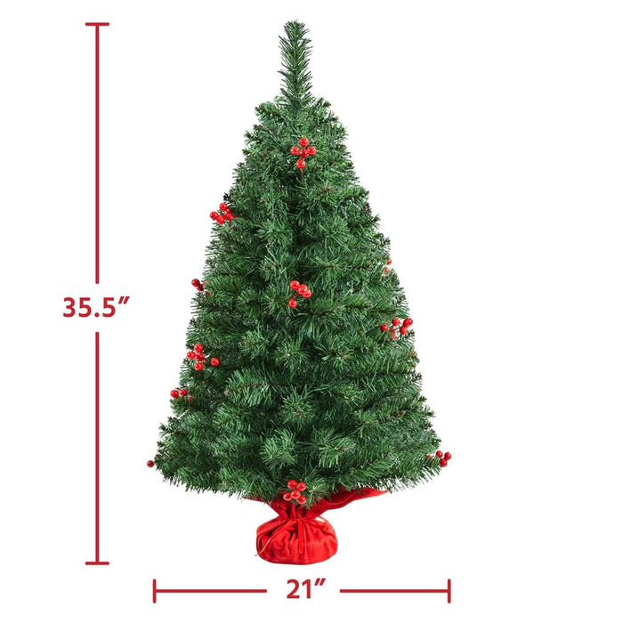 【You Must Add This Tree to Your Cart】Yaheetech 3ft/2ft Prelit Tabletop Christmas Tree