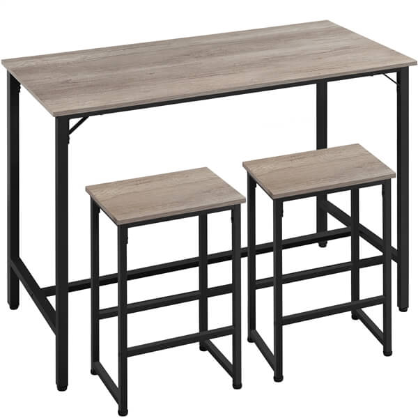 Yaheetech Counter Height Kitchen Table with Bar Stools Set of 2