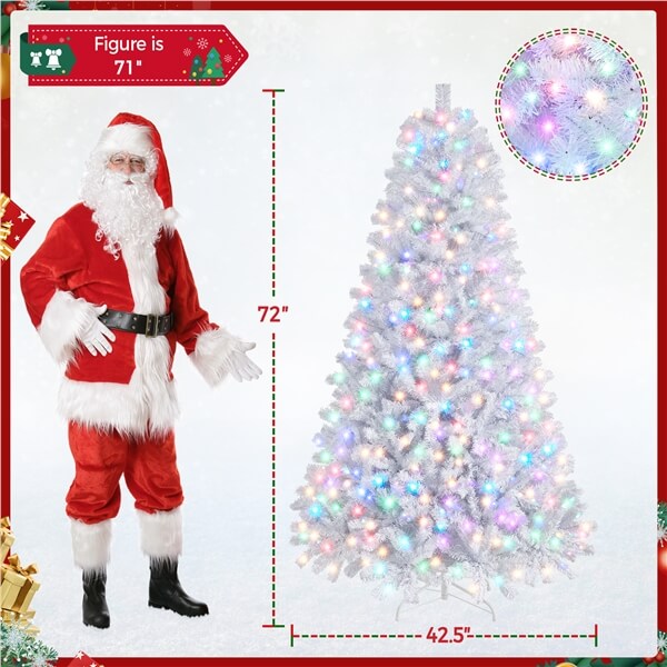 Yaheetech Pre-lit Artificial Christmas Tree