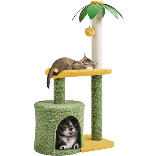  Yaheetech 37″ Tall Coconut Palm Cat Tree