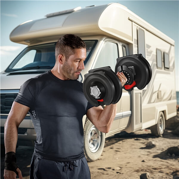 Yaheetech 4-90LBS Quick-adjust Dumbbell Set