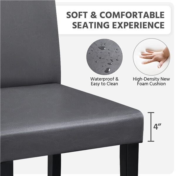 Yaheetech Dining Chairs Set of 6 Faux Leather