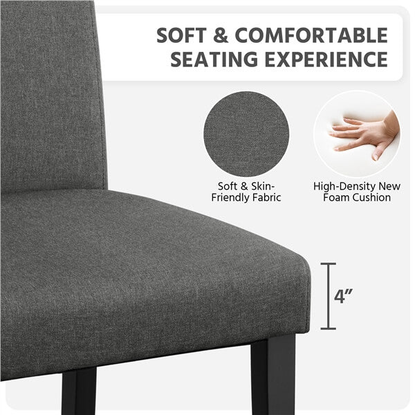 Yaheetech Dining Chairs Set of 6 Fabric Upholstered Parson