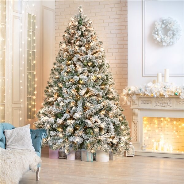Flocked Christmas Tree