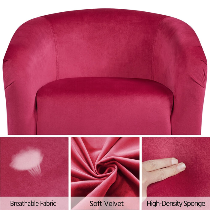  2PCS Velvet Club Chair