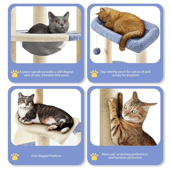 35.5″ Tall Ocean Cat Tree