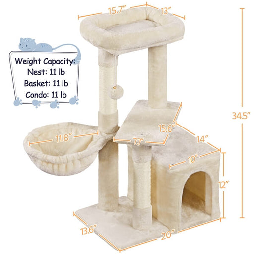 34.5″ Height Cat Tree