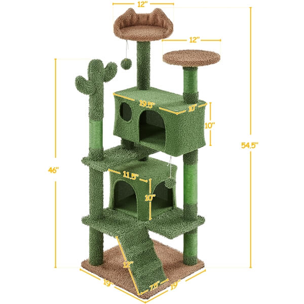  54.5″ H Cactus Cat Tree