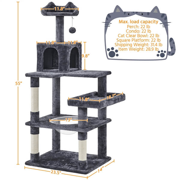 55″ Tall Cat Tree