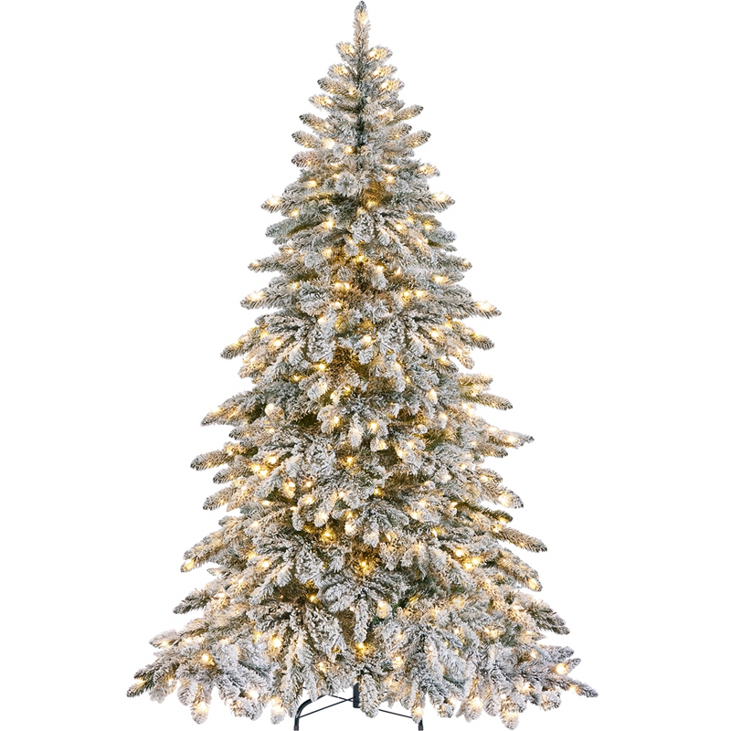 Prelit Slim Fir Christmas Tree with Warm LED Lights