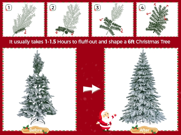 Prelit Slim Fir Christmas Tree with Warm LED Lights