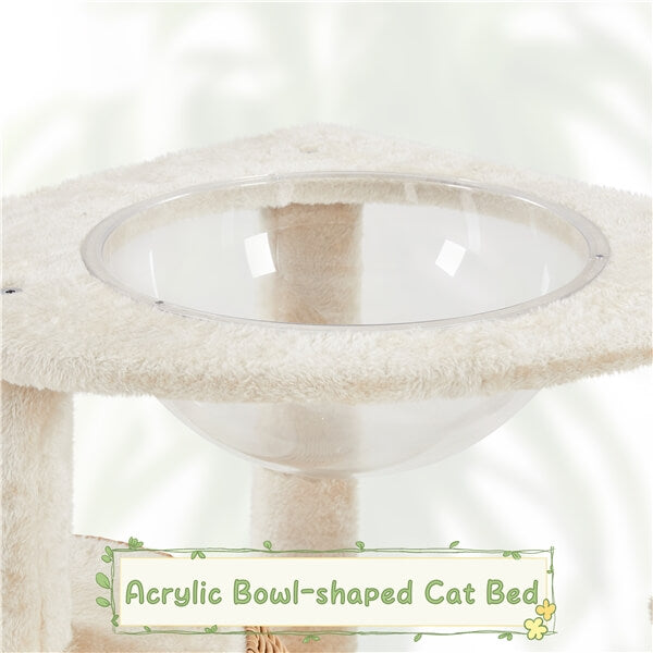 Yaheetech 54in Rattan Cat Tree