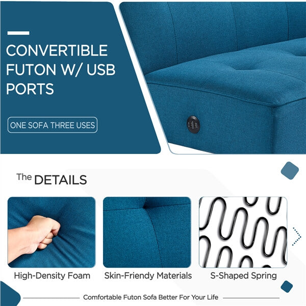 Convertible Futon w/ USB Ports