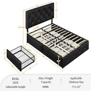 Full Storage Bed with USB Ports