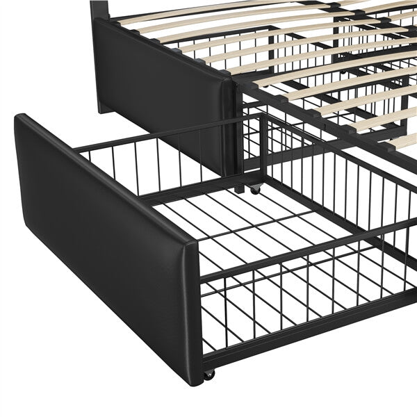 Full Storage Bed with USB Ports