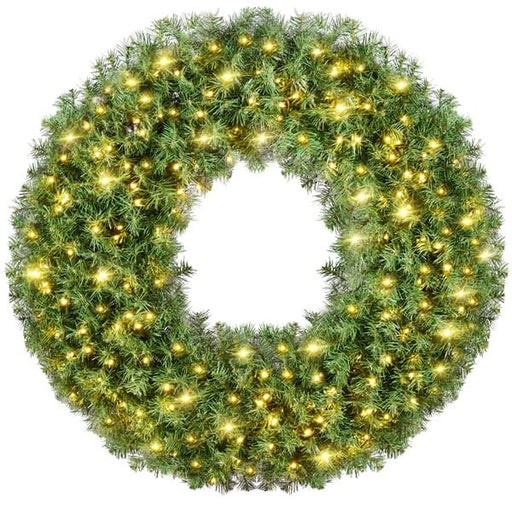 36 inch pre lit outdoor christmas wreath