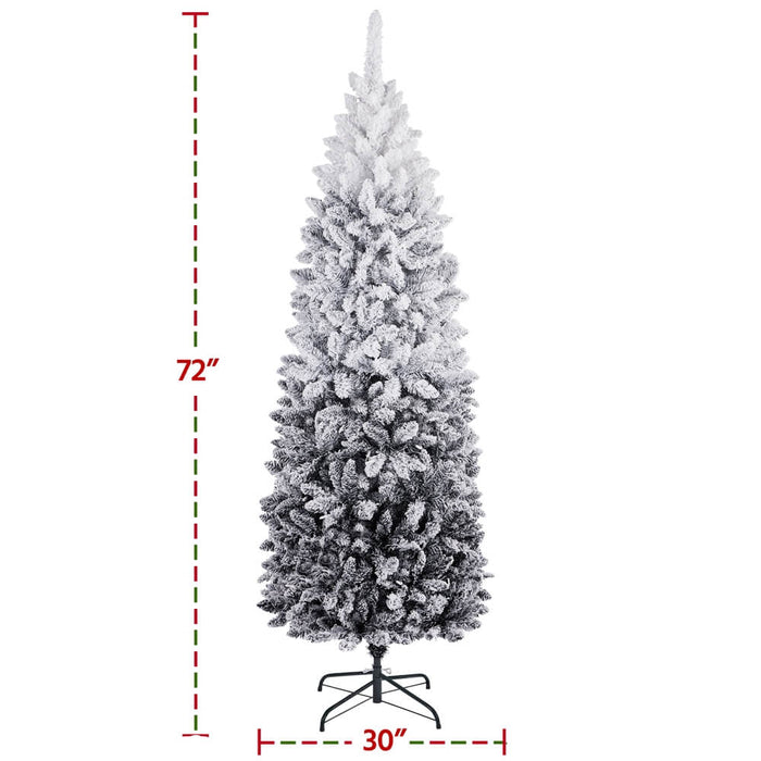 Pre-lit Flocked Artificial Christmas Tree
