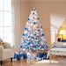 6ft pre lit flocked christmas tree