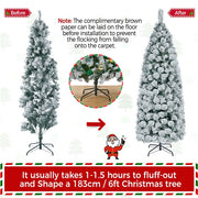 pre lit 6ft flocked christmas tree