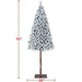 6ft flocked slim christmas tree