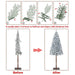 6ft skinny flocked christmas tree