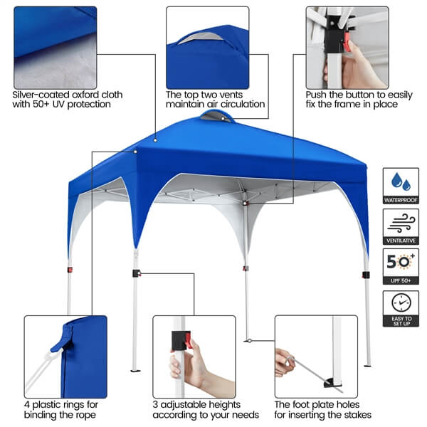 pop up canopy with vented top