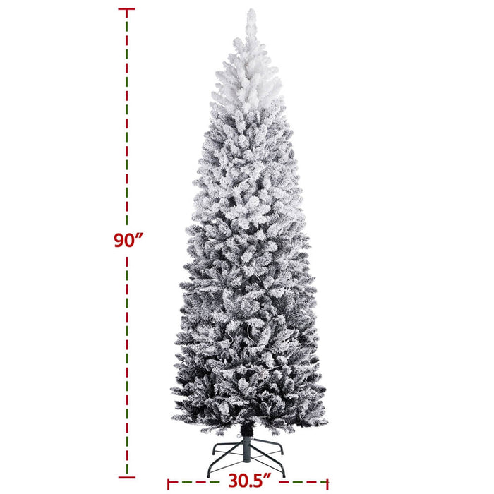 Pre-lit Flocked Artificial Christmas Tree