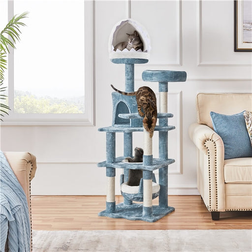 Yaheetech Multi-Level Cat Tower with Shark's Mouth-Shaped Nest