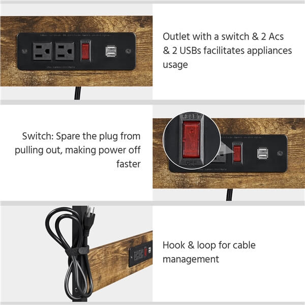 Yaheetech 3 Tiers Rolling Computer Desk on Wheels