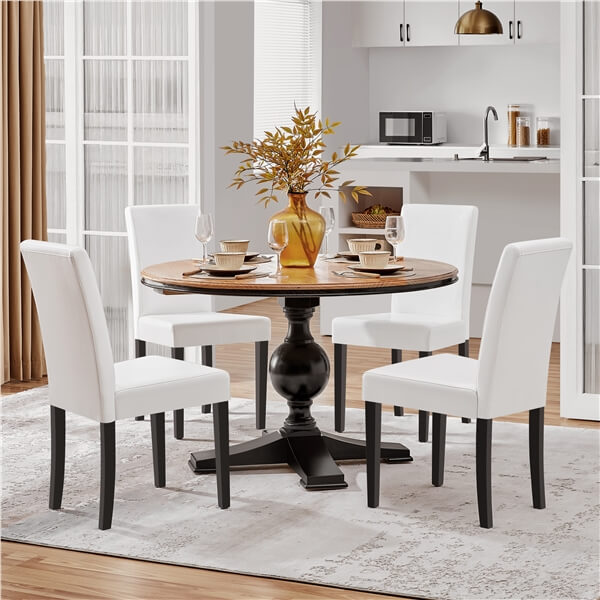 Yaheetech Dining Chairs Set of 6 Faux Leather